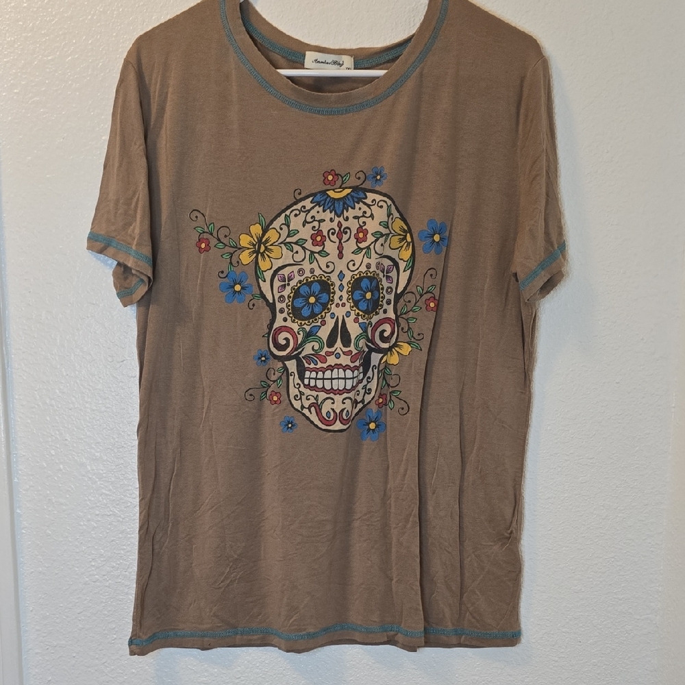 American Bling Sugar Skull Graphic Tee